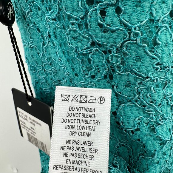 Adrianna Papell Jade Green Cap Sleeve Lace Cocktail Party Date Mini Dress 6 - Picture 10 of 10